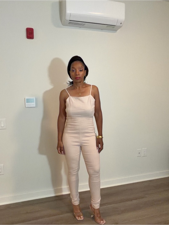Pants - Sleeveless Blush Jumpsuit - Women's Slim Fit